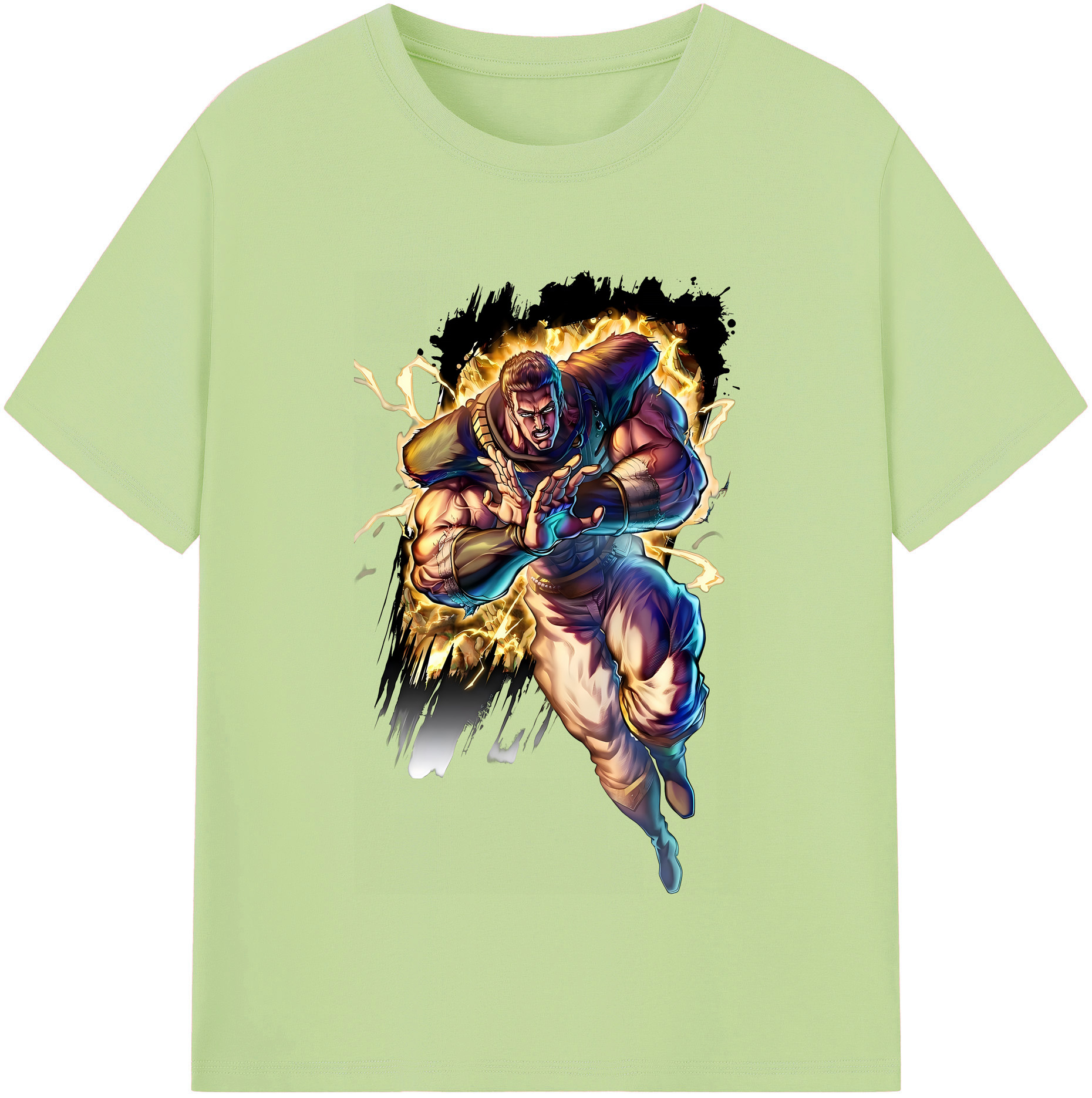 （画像用） 北斗の拳 Fist of the North Star 綿100％半袖Tシャツ（フロントプリント）